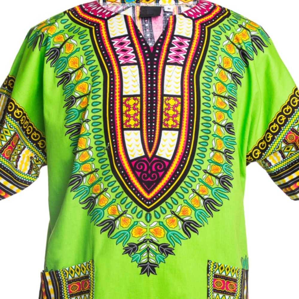 Green n Black Dashiki shirt/Top. Unisex